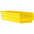 Akro-Mils Shelf Storage Bin, Plastic, 12 PK 30138YELLO